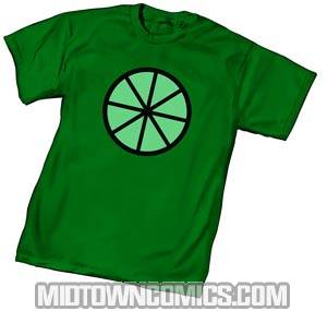 Justice League Unlimited Martian Manhunter Symbol Green T-Shirt Large