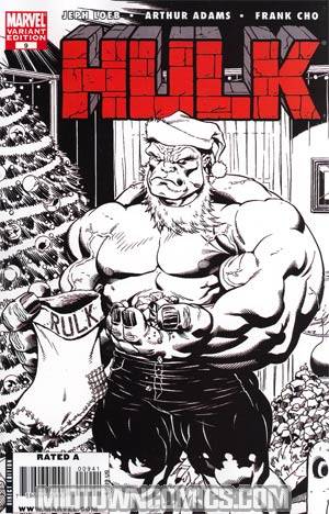 Hulk Vol 2 #9 Incentive Santa Wraparound Sketch Cover