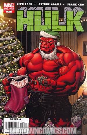 Hulk Vol 2 #9 Variant Red Hulk Santa Cover