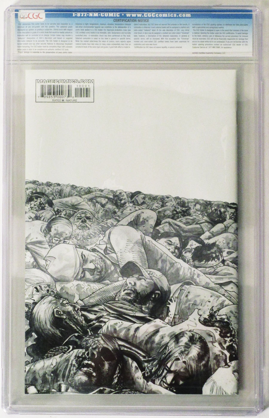 Walking Dead #100 Cover Z-T Incentive Charlie Adlard Sketch Cover CGC 9.8