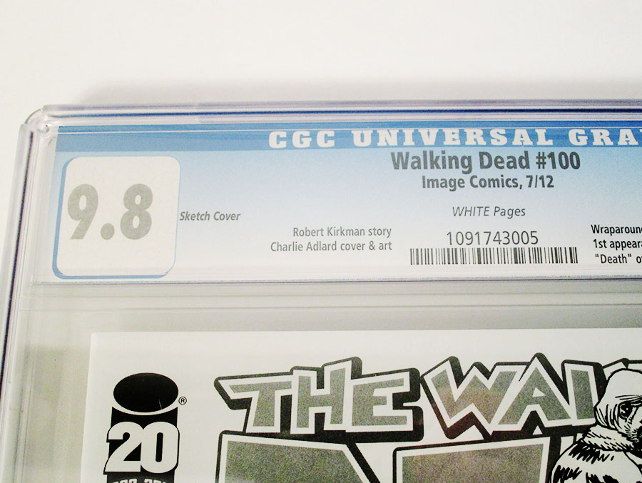 Walking Dead #100 Cover Z-T Incentive Charlie Adlard Sketch Cover CGC 9.8
