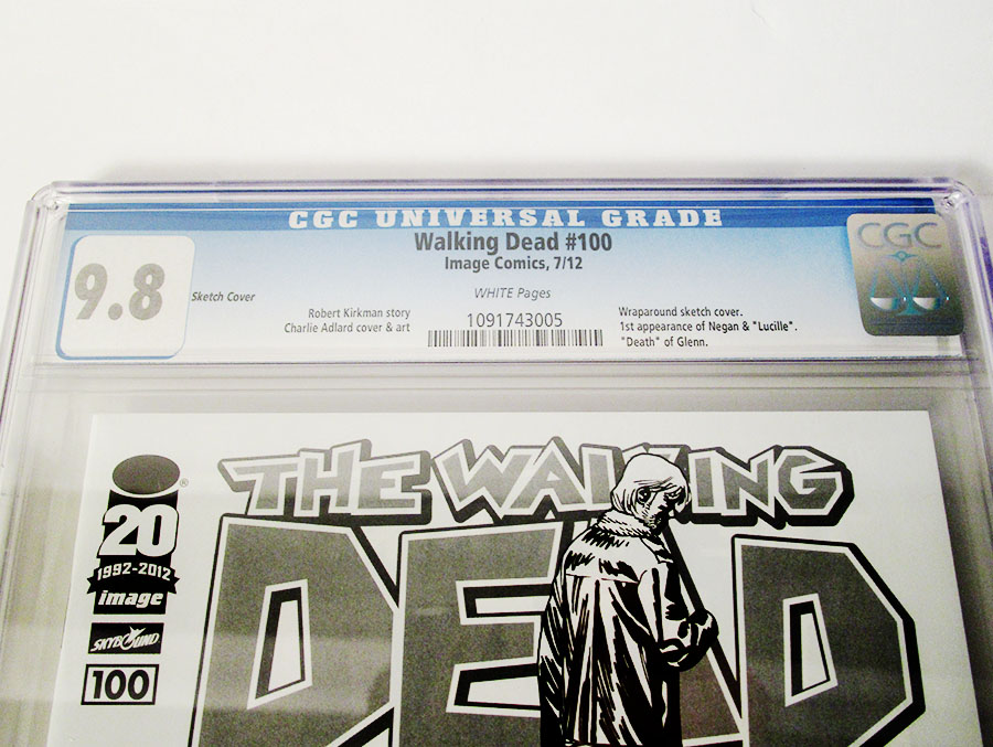 Walking Dead #100 Cover Z-T Incentive Charlie Adlard Sketch Cover CGC 9.8