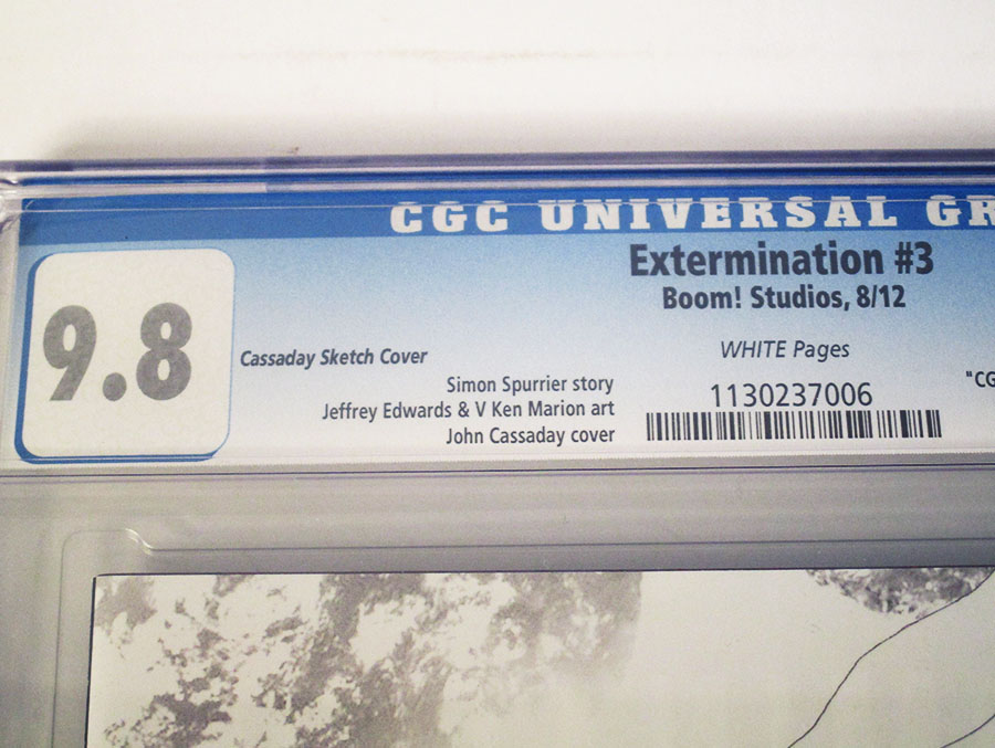 Extermination (BOOM Studios) #3 Cover G Incentive John Cassaday Virgin Sketch Variant Cover CGC 9.8