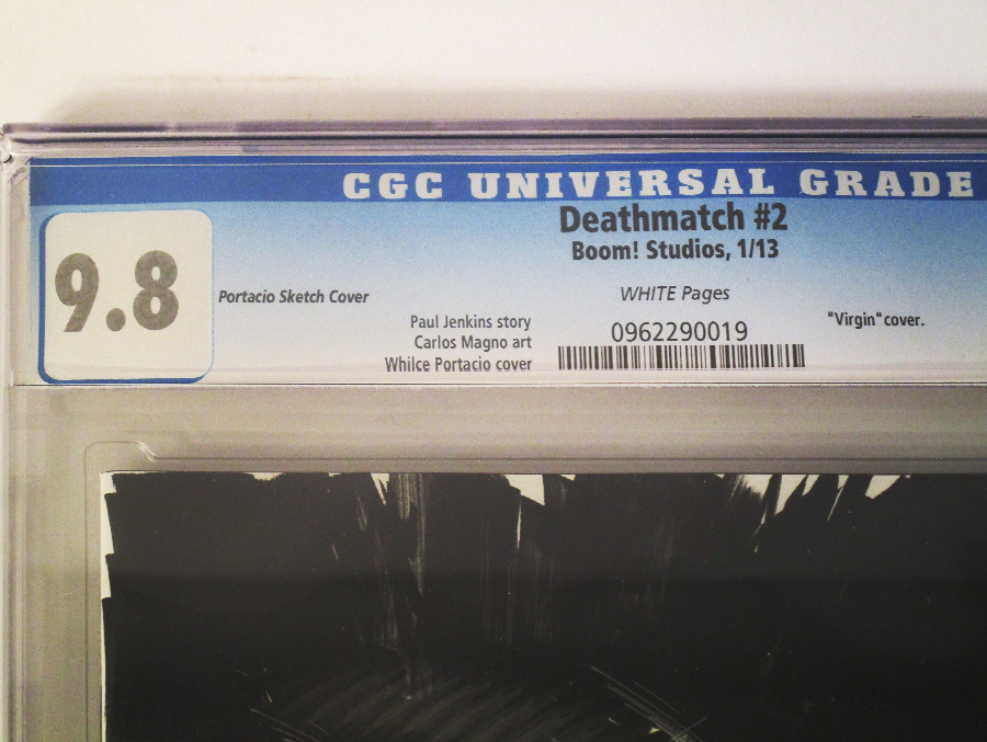 Deathmatch #2 Incentive Whilce Portacio Virgin Sketch Cover CGC 9.8