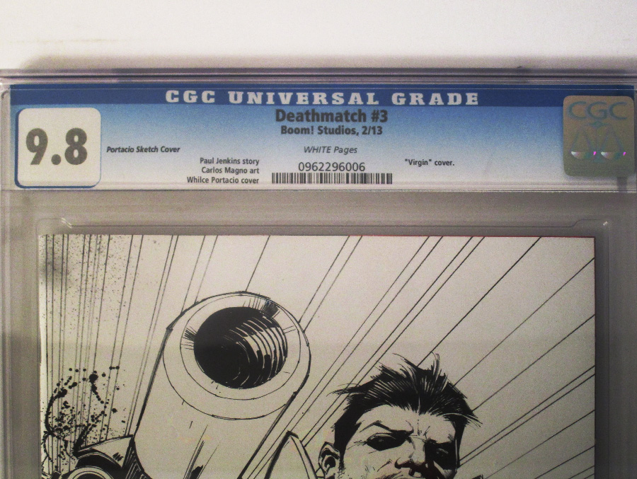 Deathmatch #3 Incentive Whilce Portacio Virgin Sketch Cover CGC 9.8
