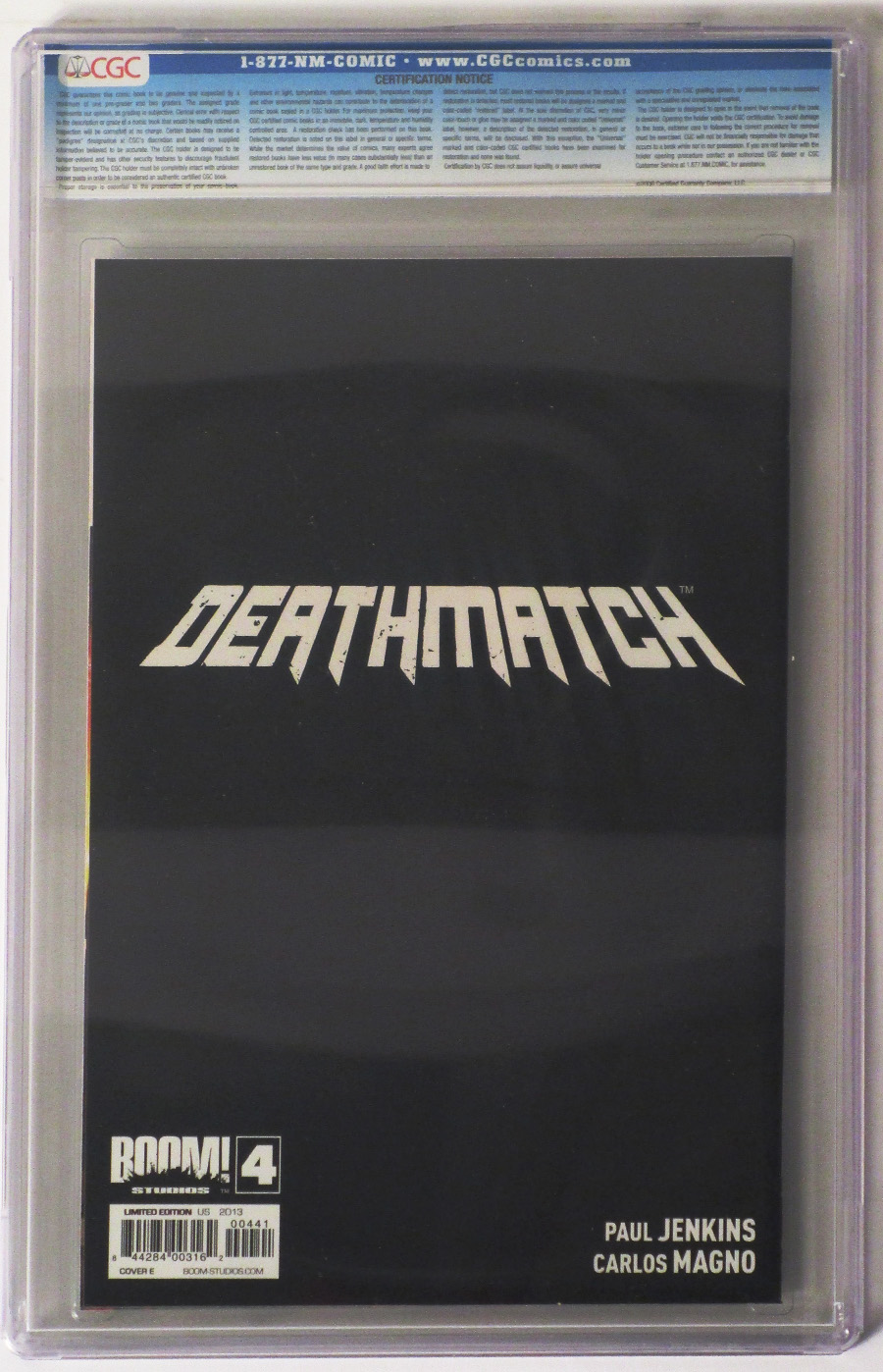 Deathmatch #4 Incentive Whilce Portacio Virgin Sketch Cover CGC 9.8