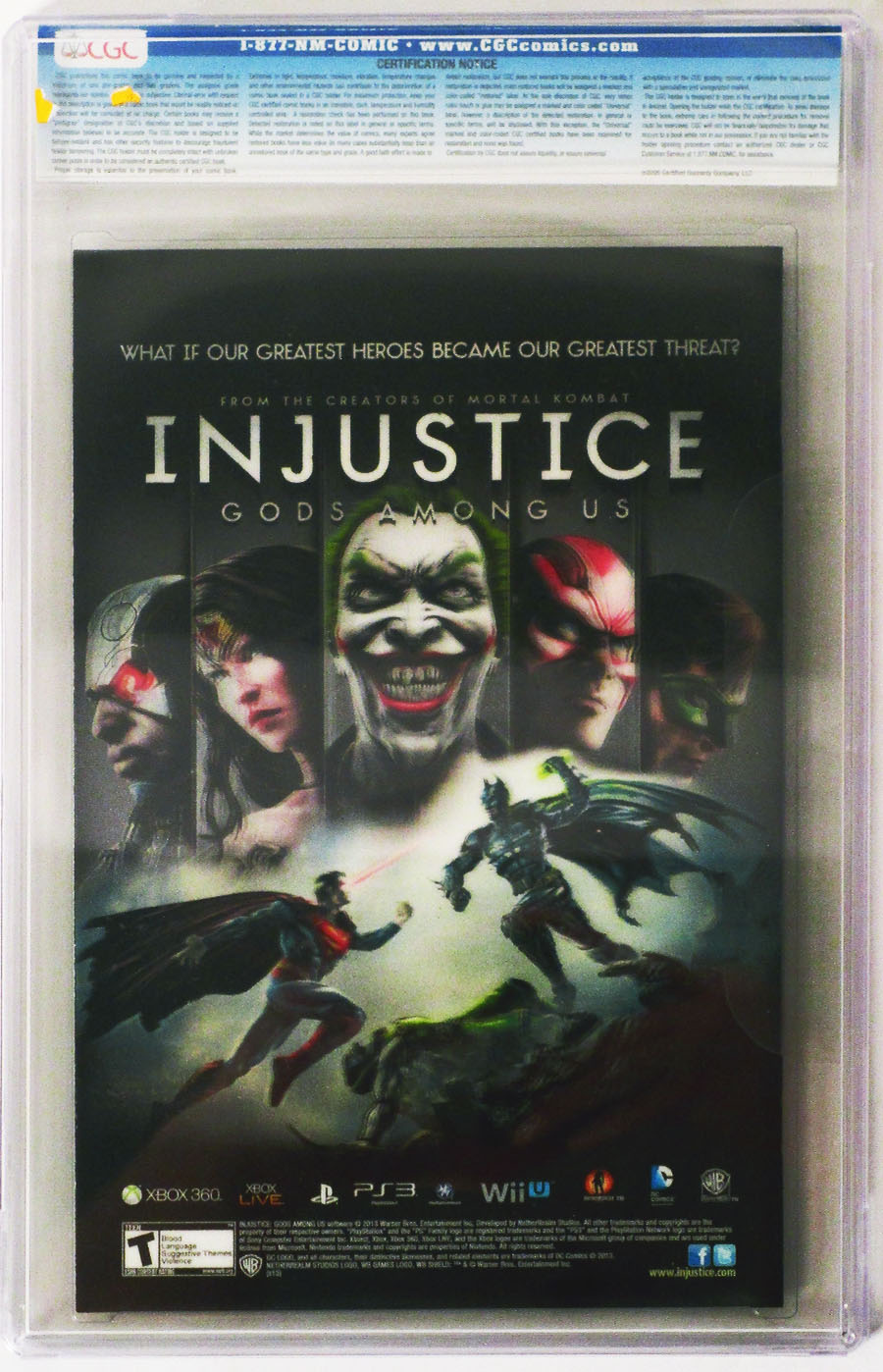 Superman Unchained #1 Cover N 3D Motion Cover CGC 9.8