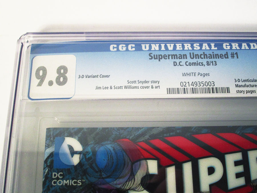 Superman Unchained #1 Cover N 3D Motion Cover CGC 9.8