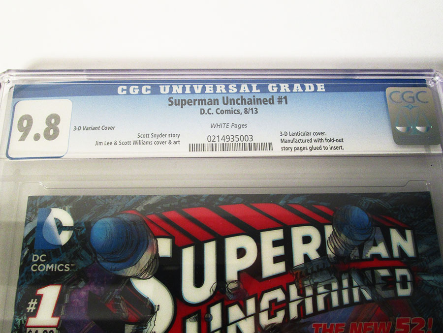 Superman Unchained #1 Cover N 3D Motion Cover CGC 9.8