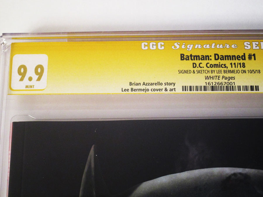 Batman Damned #1 Cover J Regular Lee Bermejo Cover Signed & Sketched By Lee Bermejo CGC 9.9