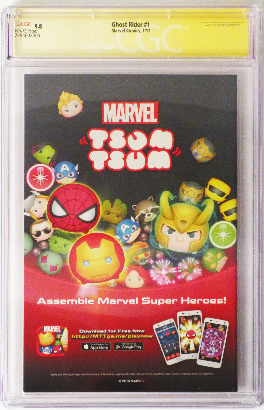 Ghost Rider Vol 7 #1 Cover N Regular Marco Checchetto Cover Signed By Gabriel Luna CGC 9.8