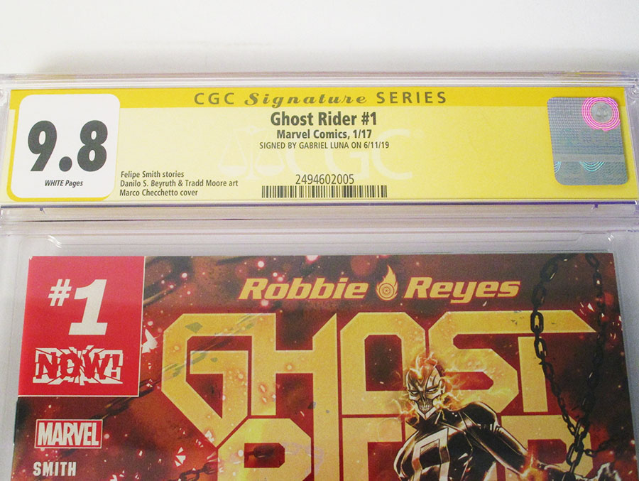 Ghost Rider Vol 7 #1 Cover N Regular Marco Checchetto Cover Signed By Gabriel Luna CGC 9.8