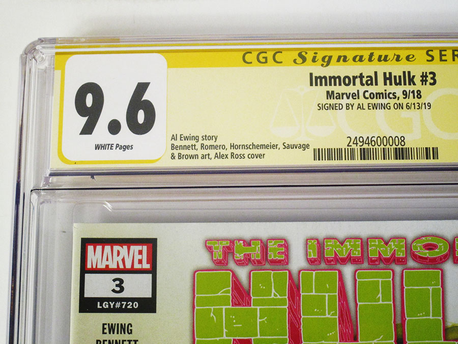 Immortal Hulk #3 Cover F Regular Alex Ross Cover Signed By Al Ewing CGC 9.6
