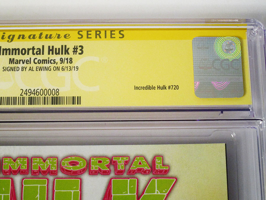 Immortal Hulk #3 Cover F Regular Alex Ross Cover Signed By Al Ewing CGC 9.6