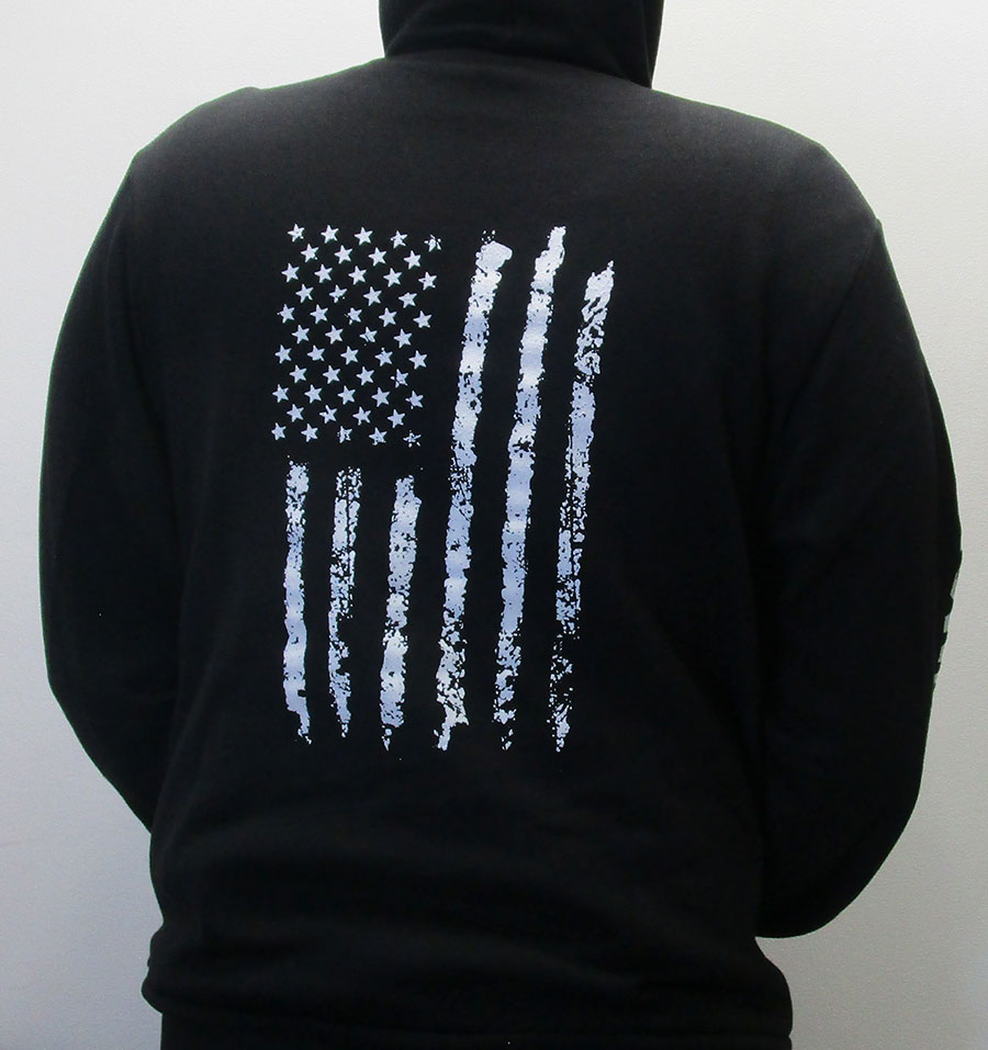 Midtown Comics White Logo Mens Black Biker Pullover Hoodie Large