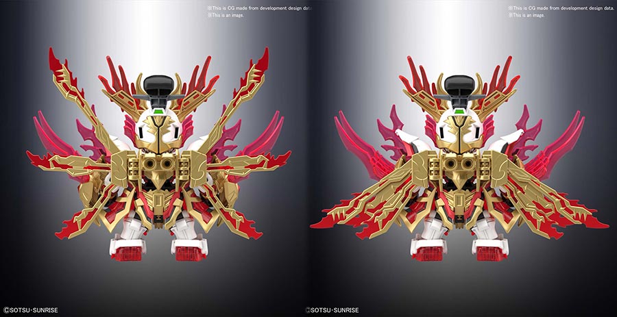 SD Gundam World Sangoku Soketsuden Kit #33 Yan Huang Zhang Fei God Gundam