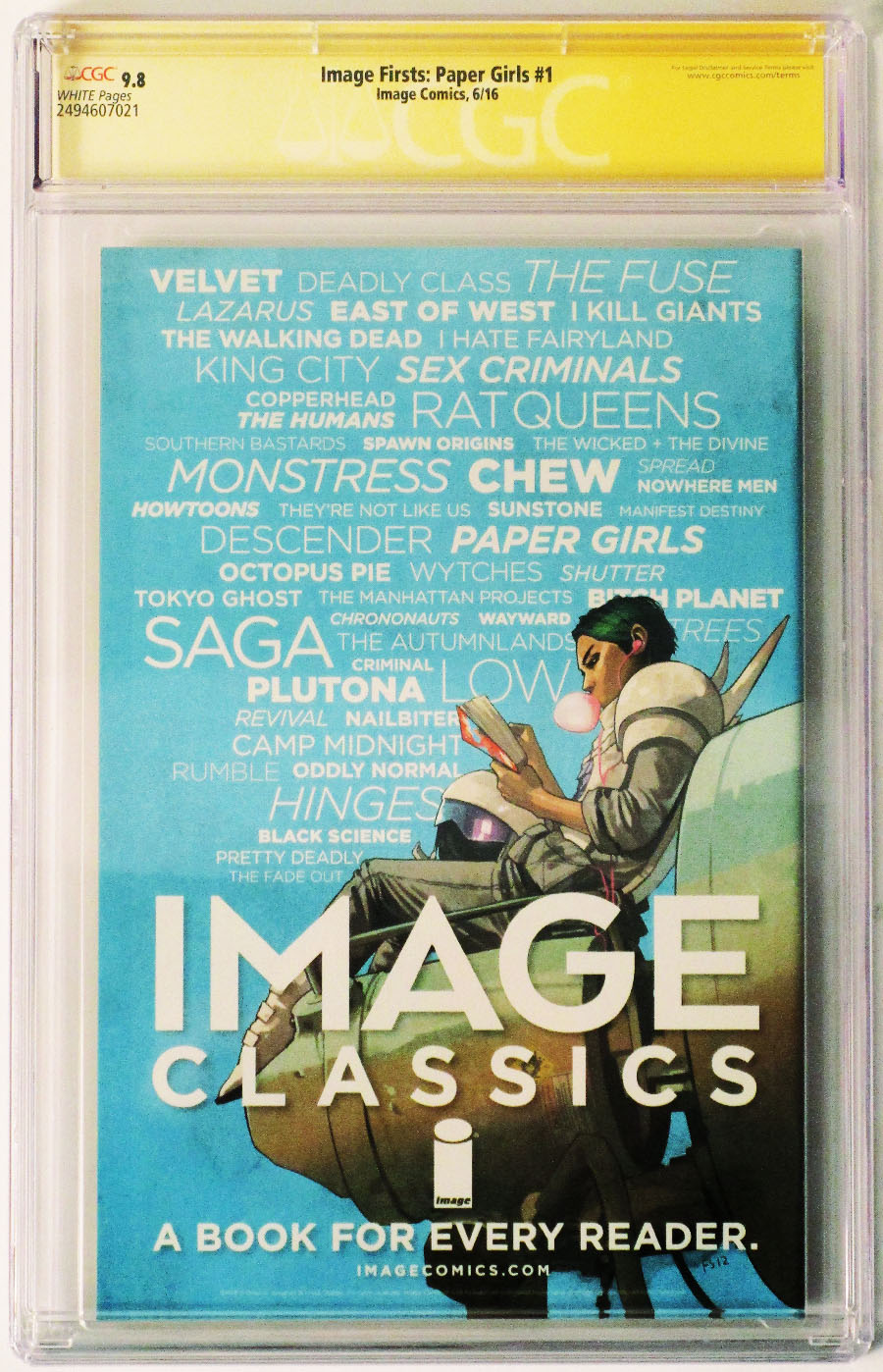 Image Firsts Paper Girls #1 Cover B Signed By Brian K Vaughan & Cliff Chiang CGC 9.8