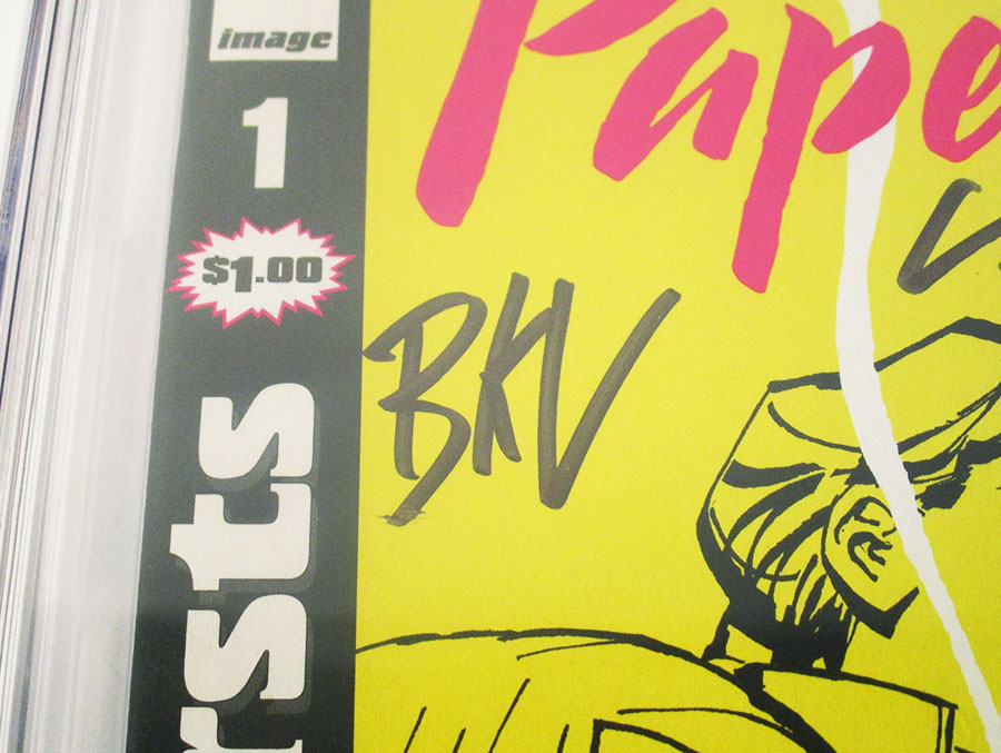 Image Firsts Paper Girls #1 Cover B Signed By Brian K Vaughan & Cliff Chiang CGC 9.8