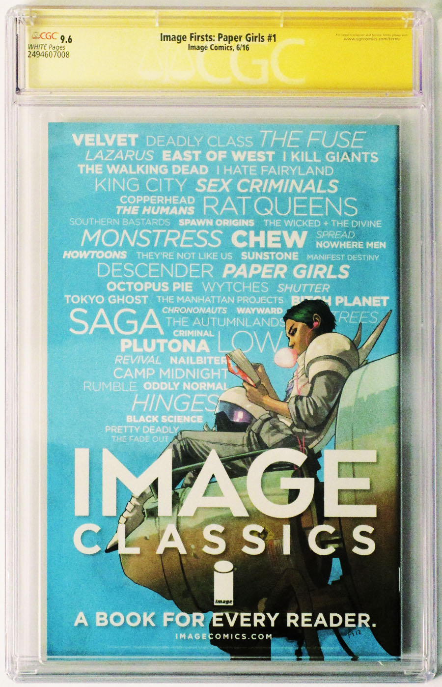 Image Firsts Paper Girls #1 Cover C Signed By Brian K Vaughan & Cliff Chiang CGC 9.6