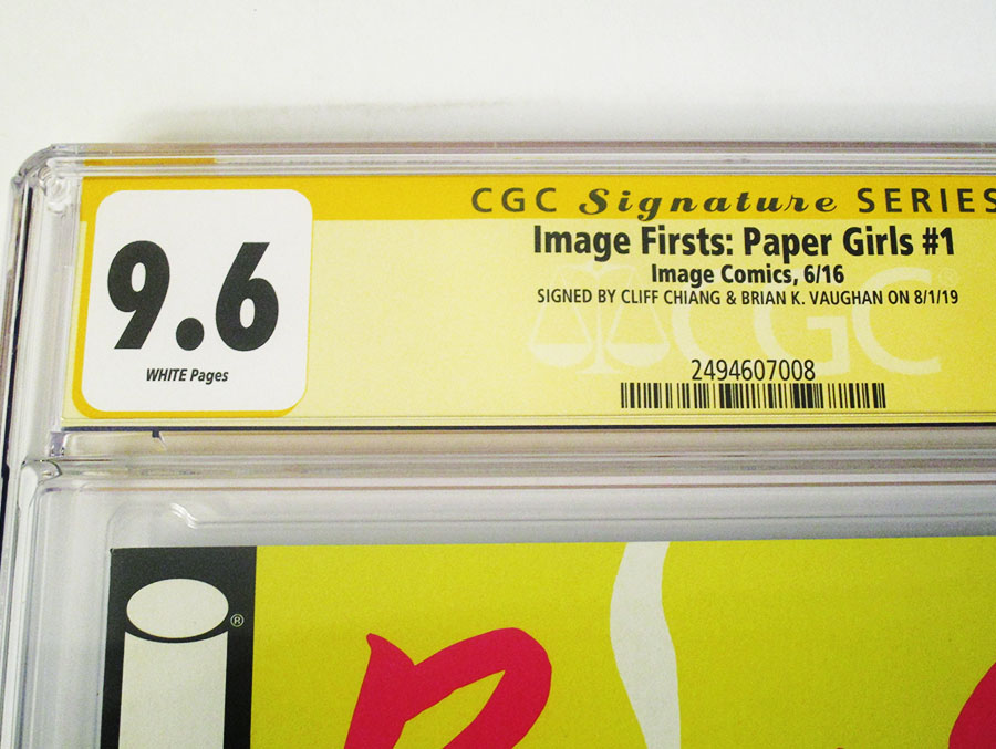 Image Firsts Paper Girls #1 Cover C Signed By Brian K Vaughan & Cliff Chiang CGC 9.6