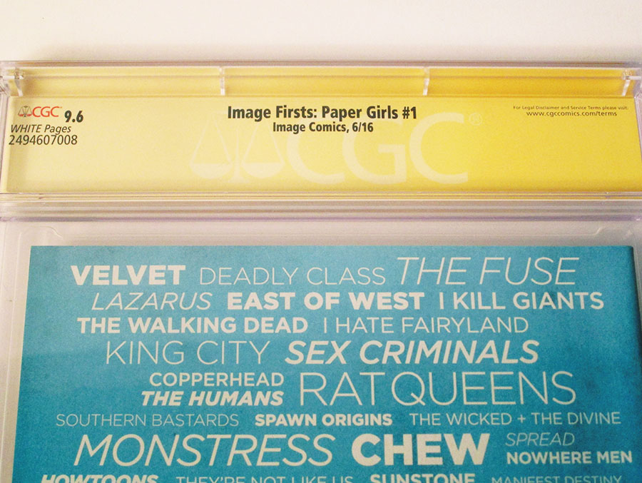 Image Firsts Paper Girls #1 Cover C Signed By Brian K Vaughan & Cliff Chiang CGC 9.6