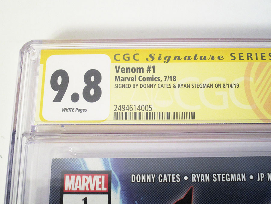 Venom Vol 4 #1 Cover T 1st Ptg Regular Ryan Stegman Cover Signed By Donny Cates & Ryan Stegman CGC 9.8 With Retired Venom CGC Label