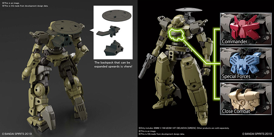 30 Minutes Missions 1/144 Kit #28 bEXM-14T Cielnova (Green)