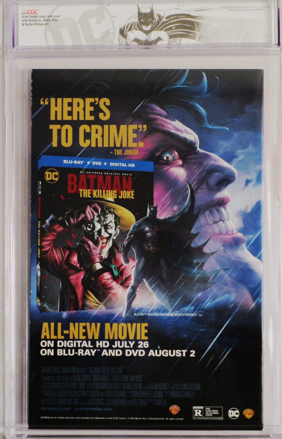 All-Star Batman #1 Cover U Variant Jock Cover DC Certified Label CGC 9.8