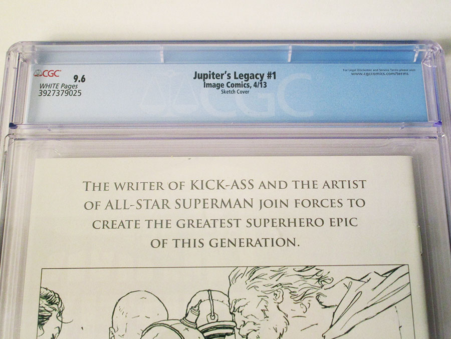 Jupiters Legacy #1 Incentive Frank Quitely Sketch Cover CGC 9.6