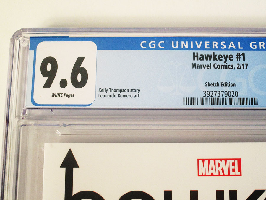 Hawkeye Vol 5 #1 Cover K Variant Blank Cover (Marvel Now Tie-In) CGC 9.6