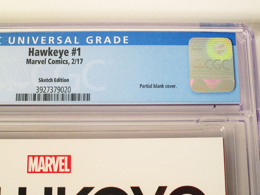 Hawkeye Vol 5 #1 Cover K Variant Blank Cover (Marvel Now Tie-In) CGC 9.6