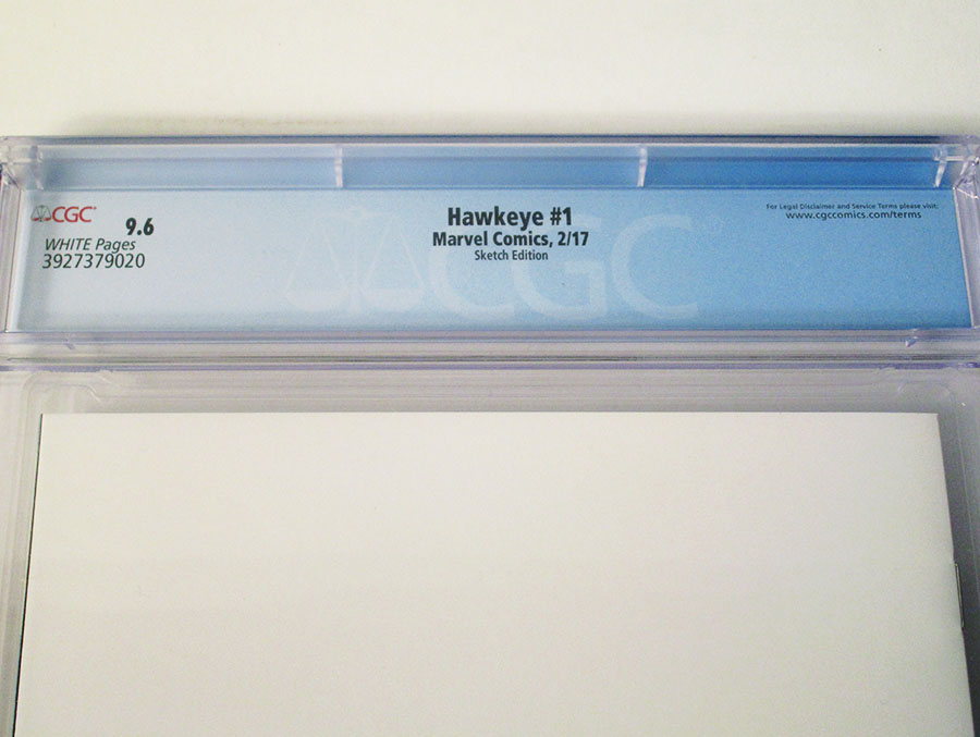 Hawkeye Vol 5 #1 Cover K Variant Blank Cover (Marvel Now Tie-In) CGC 9.6