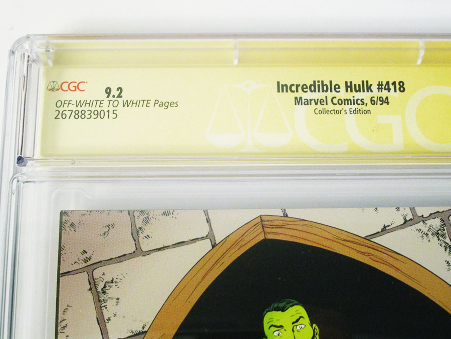 Incredible Hulk #418 Cover C Signed By Peter David CGC 9.2