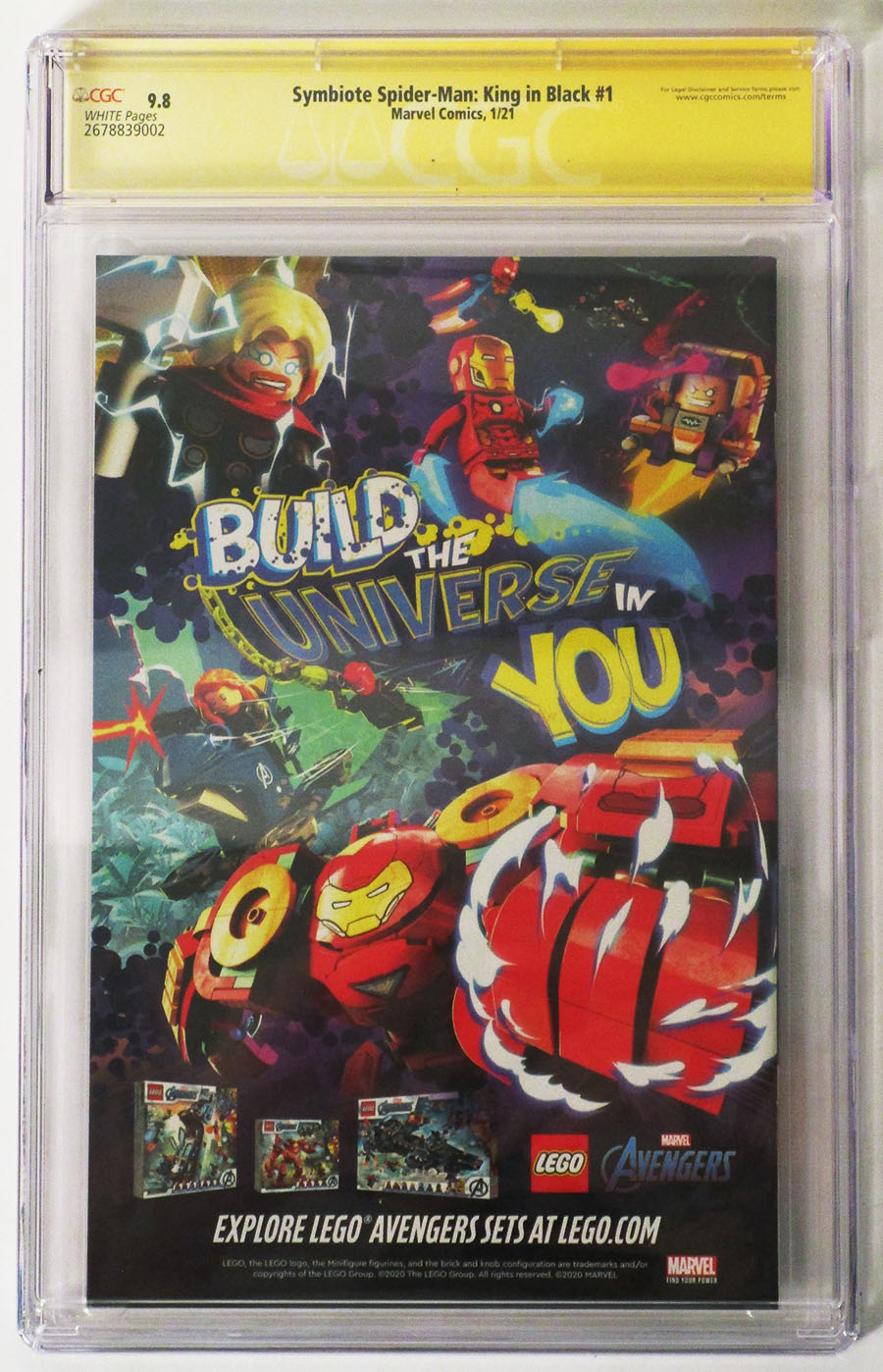 Symbiote Spider-Man King In Black #1 Cover J Signed By Peter David CGC 9.8