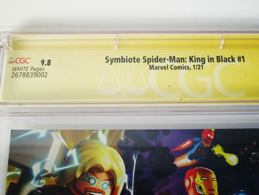 Symbiote Spider-Man King In Black #1 Cover J Signed By Peter David CGC 9.8