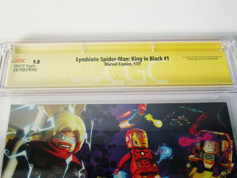Symbiote Spider-Man King In Black #1 Cover J Signed By Peter David CGC 9.8
