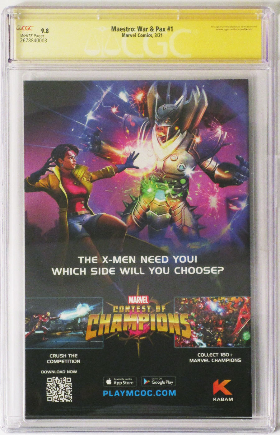 Maestro War And Pax #1 Cover H Regular Dale Keown Cover Signed By Peter David CGC 9.8