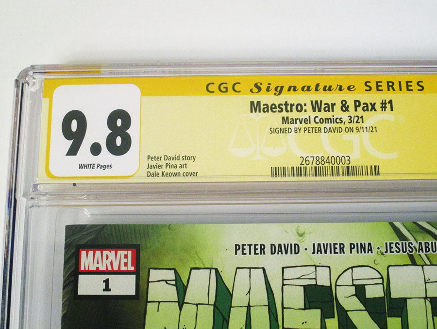 Maestro War And Pax #1 Cover H Regular Dale Keown Cover Signed By Peter David CGC 9.8
