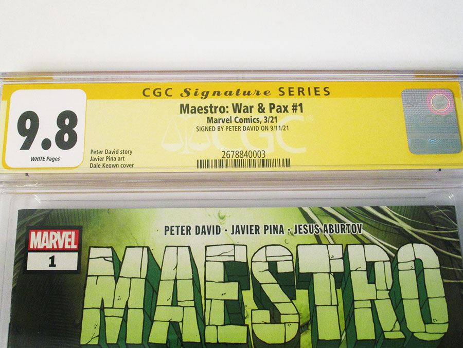 Maestro War And Pax #1 Cover H Regular Dale Keown Cover Signed By Peter David CGC 9.8