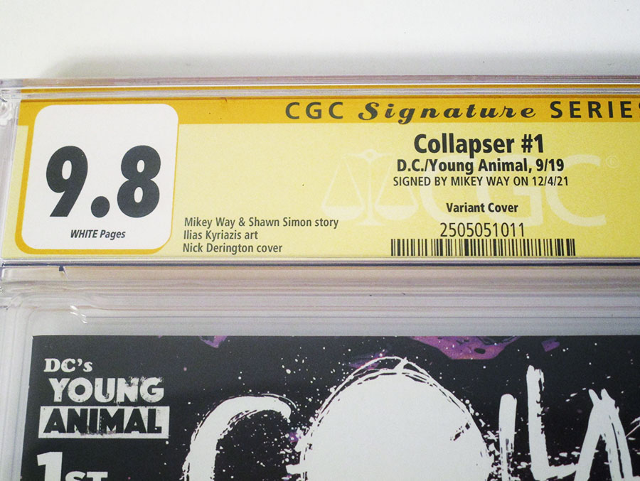 Collapser #1 Cover I Variant Nick Derington Cover Signed By Mikey Way CGC 9.8
