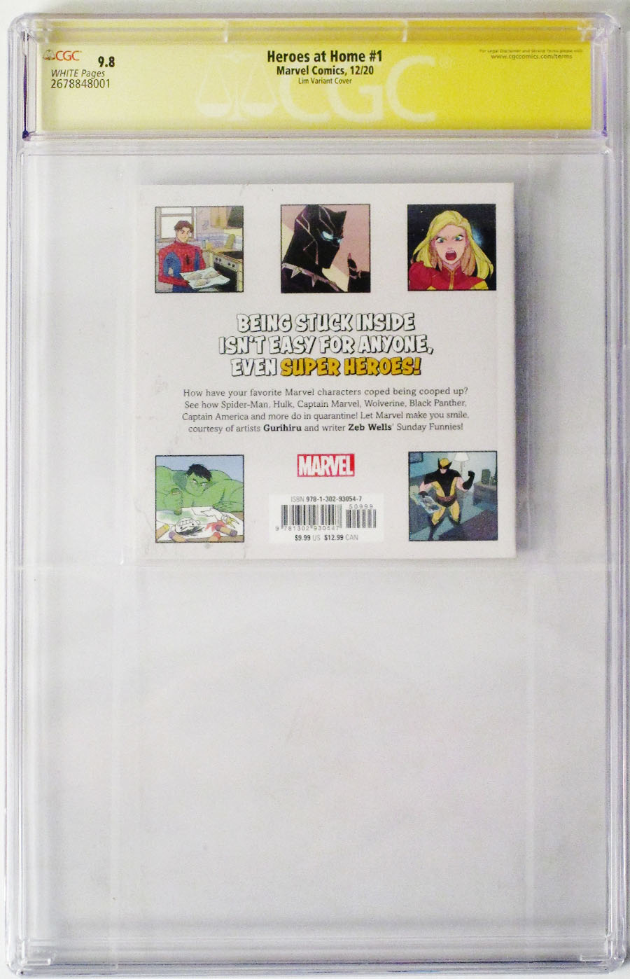 Heroes At Home One Shot Cover D Variant Ron Lim Cover Signed By Zeb Wells CGC 9.8