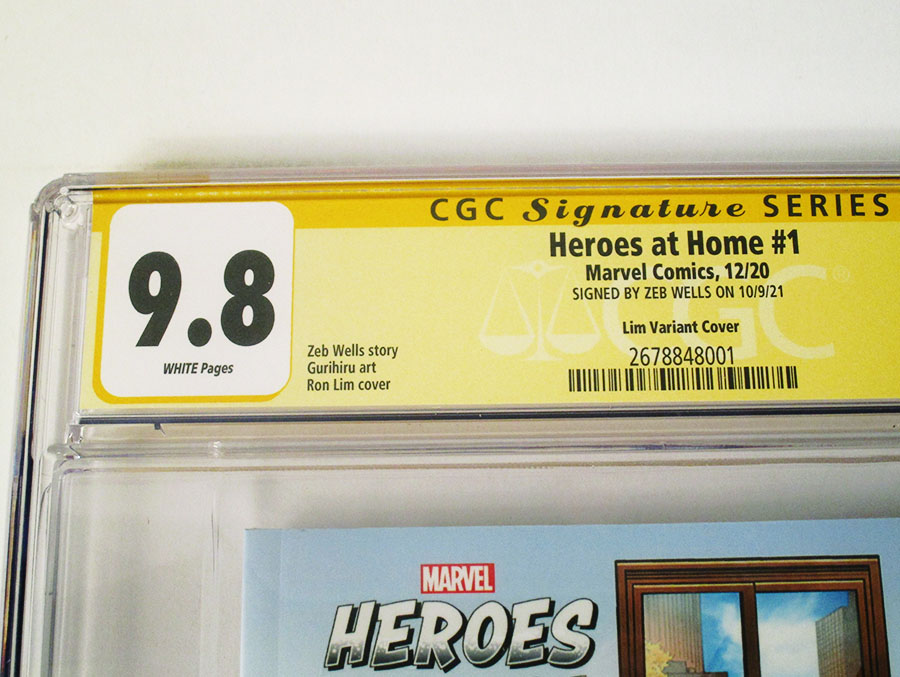Heroes At Home One Shot Cover D Variant Ron Lim Cover Signed By Zeb Wells CGC 9.8