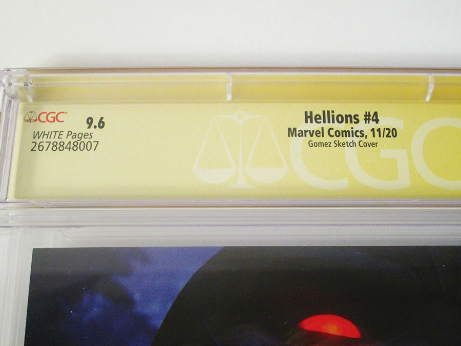 Hellions #4 Cover D Carlos E Gomez Sketch Cover Signed By Zeb Wells CGC 9.6