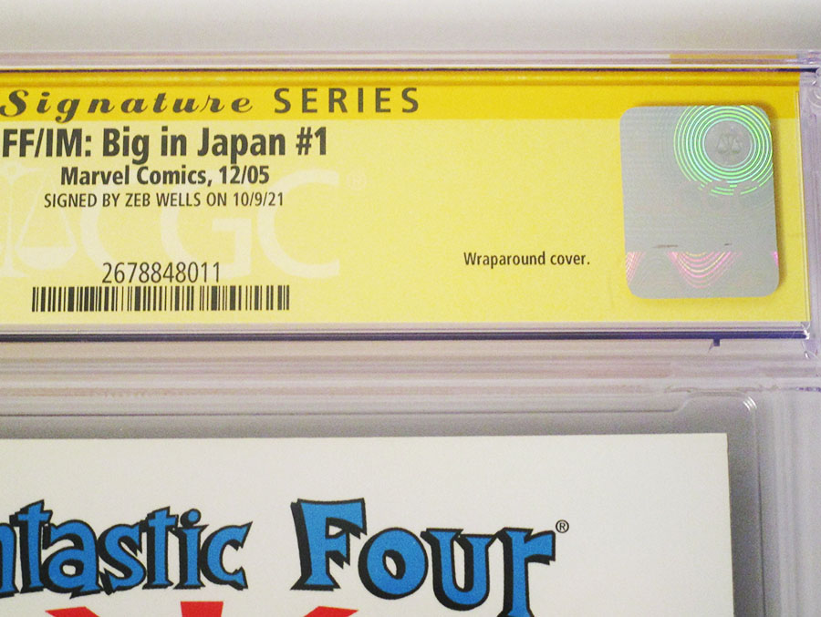 Fantastic Four Iron Man Big In Japan #1 Cover B Signed By Zeb Wells CGC 9.8