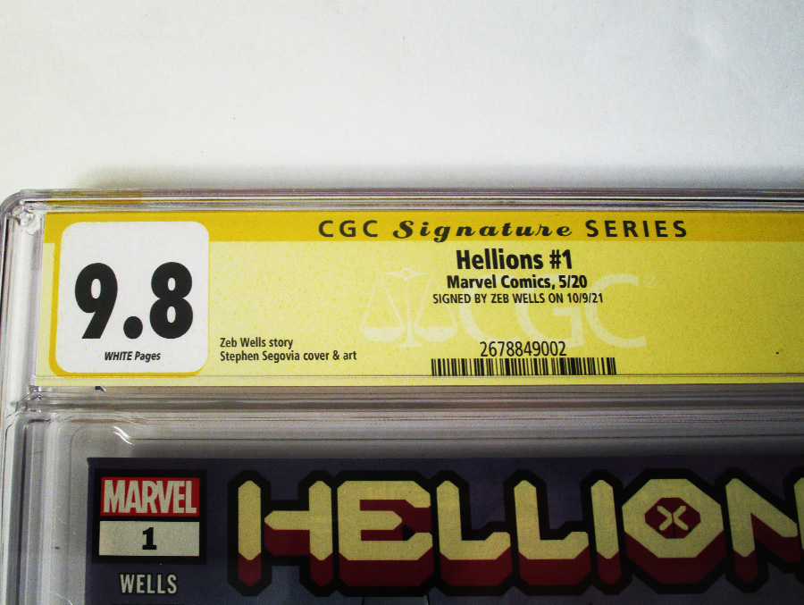 Hellions #1 Cover H Signed By Zeb Wells CGC 9.8