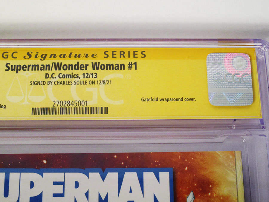 Superman Wonder Woman #1 Cover I Regular Tony S Daniel Cover Signed By Charles Soule CGC 9.6