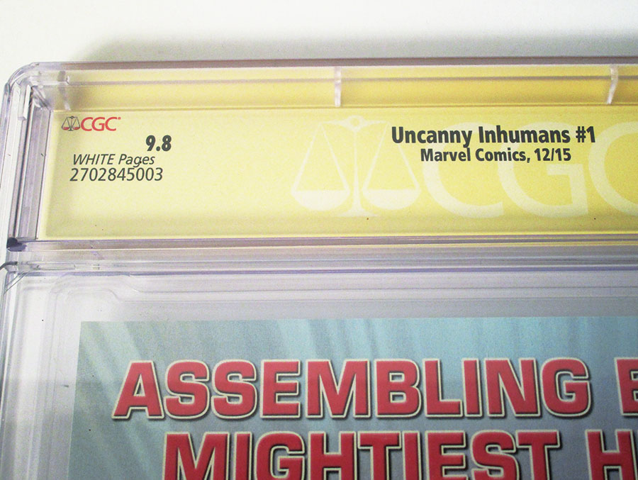 Uncanny Inhumans #1 Cover L Regular Steve McNiven Cover Signed By Charles Soule CGC 9.8