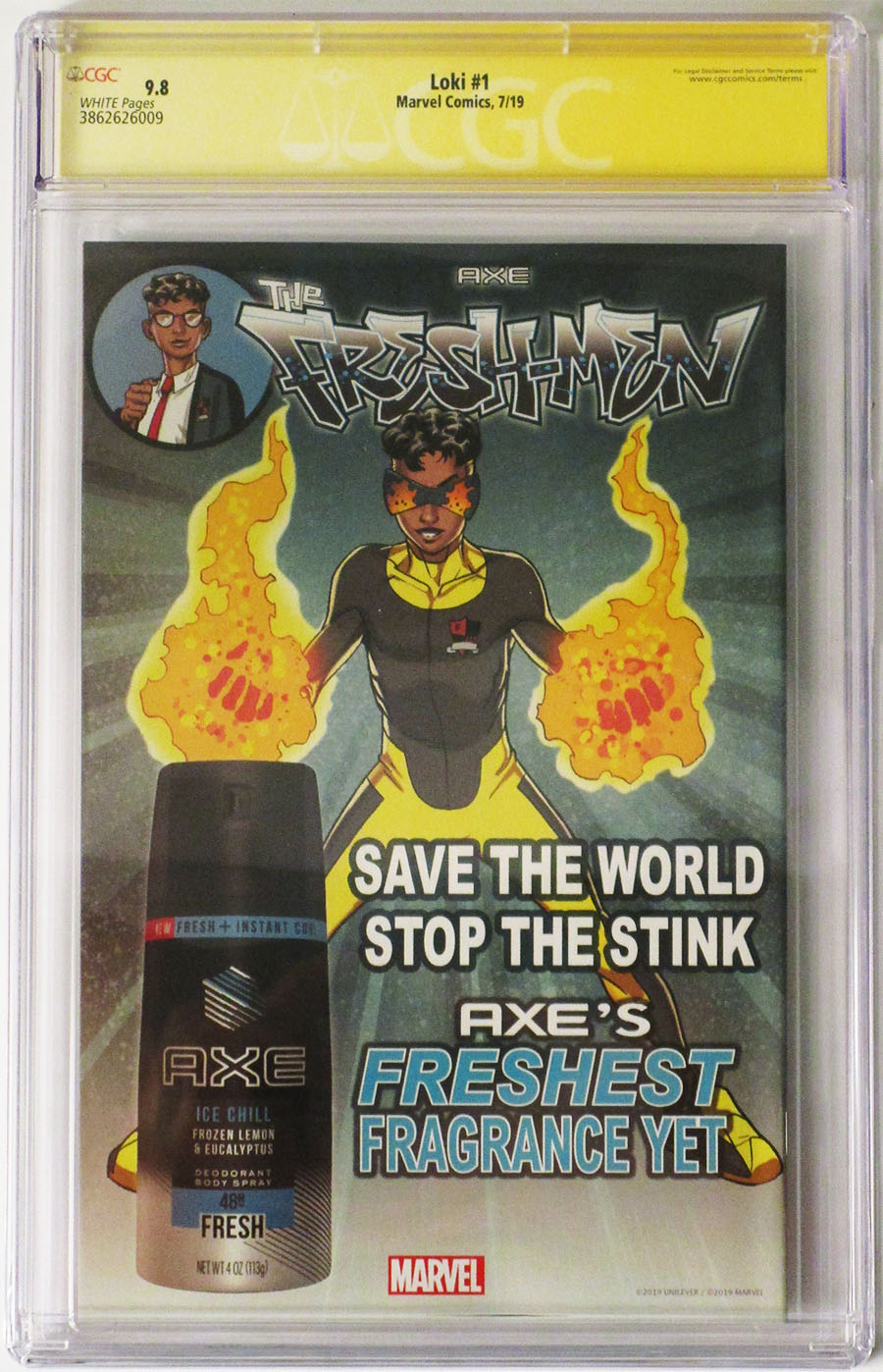 Loki Vol 3 #1 Cover G 1st Ptg Regular Ozgur Yildirim Cover Signed By Tom Hiddleston CGC 9.8