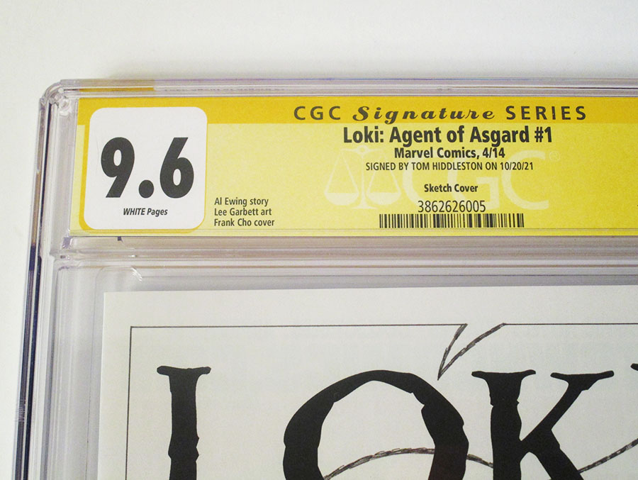 Loki Agent Of Asgard #1 Cover G Incentive Frank Cho Sketch Variant Cover Signed By Tom Hiddleston CGC 9.6