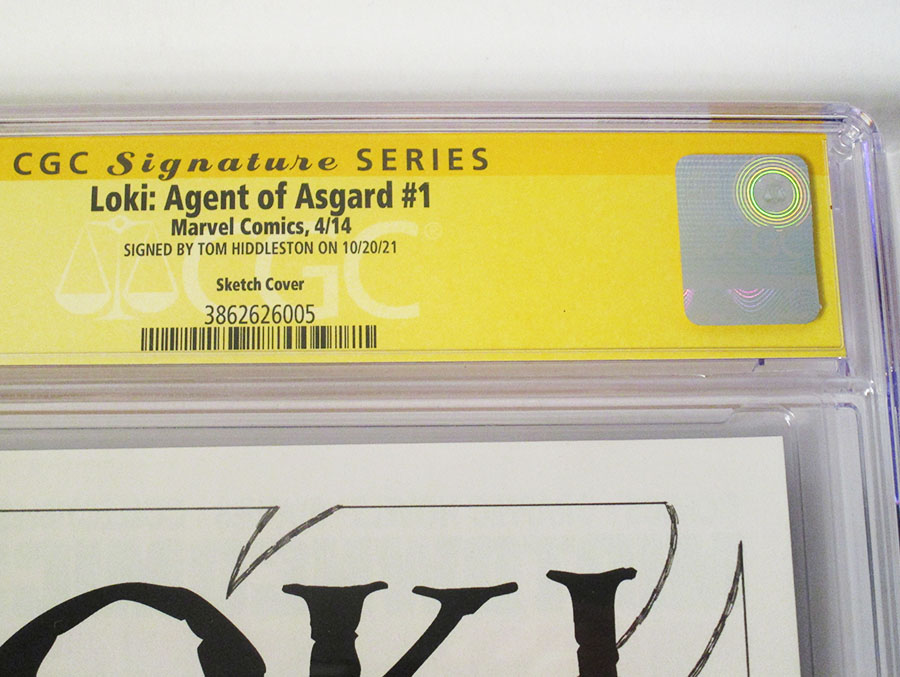 Loki Agent Of Asgard #1 Cover G Incentive Frank Cho Sketch Variant Cover Signed By Tom Hiddleston CGC 9.6